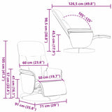 vidaXL Massage Recliner Dark Grey 91 x 71 x 105 cm Velvet