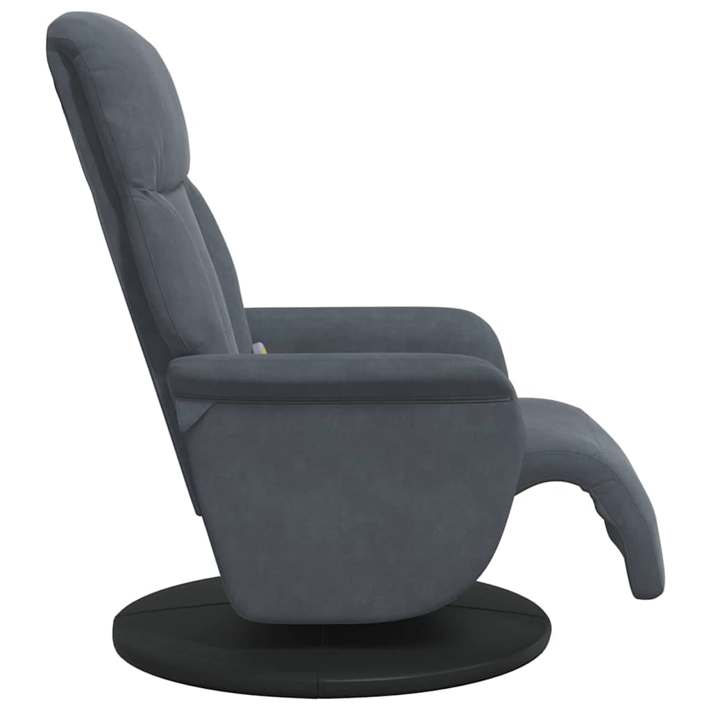 vidaXL Massage Recliner Dark Grey 91 x 71 x 105 cm Velvet