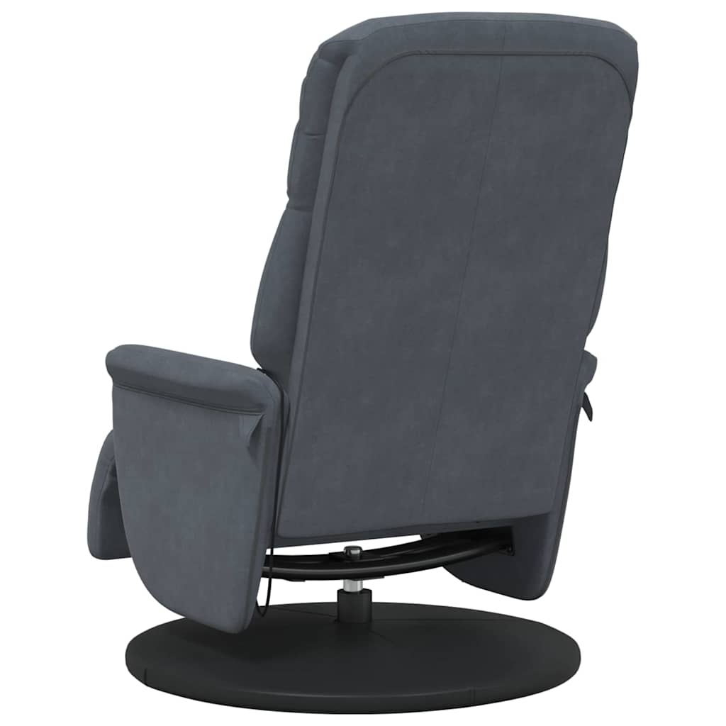 vidaXL Massage Recliner Dark Grey 91 x 71 x 105 cm Velvet
