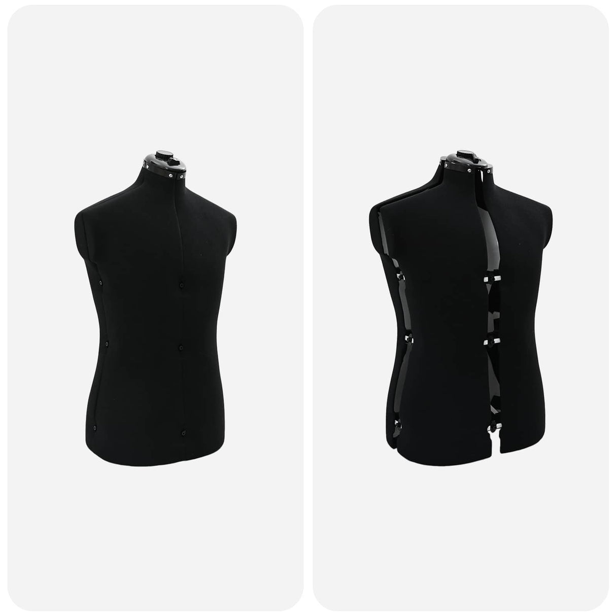 vidaXL Verstelbaar Mannequin Blauw 37,5-45,5 inch Stof