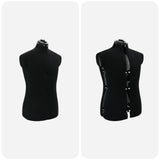vidaXL Verstelbaar Mannequin Blauw 37,5-45,5 inch Stof