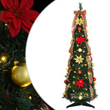 vidaXL Kunstkerstboom met 50 LED met standaard Groen 125 cm PVC