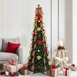 vidaXL Kunstkerstboom met 50 LED met standaard Groen 125 cm PVC