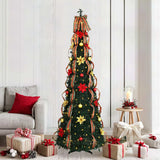 vidaXL Kunstkerstboom met 50 LED met standaard Groen 125 cm PVC