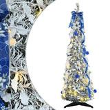 vidaXL Artificial Christmas Tree with 50 LED with Stand White 120 cm PVC