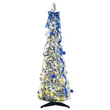 vidaXL Artificial Christmas Tree with 50 LED with Stand White 120 cm PVC
