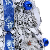 vidaXL Artificial Christmas Tree with 50 LED with Stand White 120 cm PVC