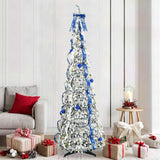 vidaXL Artificial Christmas Tree with 50 LED with Stand White 120 cm PVC