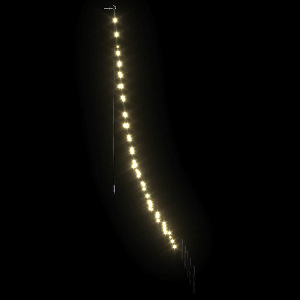 vidaXL LED Christmas Tree with Ground Spikes 112 Warm White LEDs 182 cm Metal