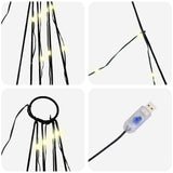 vidaXL LED Christmas Tree with Ground Spikes 112 Warm White LEDs 182 cm Metal