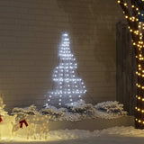 vidaXL LED Christmas Tree with Ground Spikes 112 Warm White LEDs 182 cm Metal