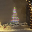 vidaXL LED Christmas Tree with Ground Spikes 112 Warm White LEDs 182 cm Metal