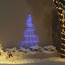 vidaXL LED Christmas Tree with Ground Spikes 112 Warm White LEDs 182 cm Metal