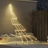 vidaXL LED Christmas Tree with Ground Spikes 112 Warm White LEDs 182 cm Metal