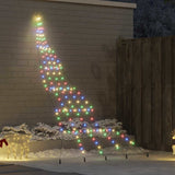 vidaXL LED Christmas Tree with Ground Spikes 112 Warm White LEDs 182 cm Metal