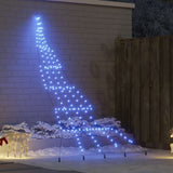 vidaXL LED Christmas Tree with Ground Spikes 112 Warm White LEDs 182 cm Metal