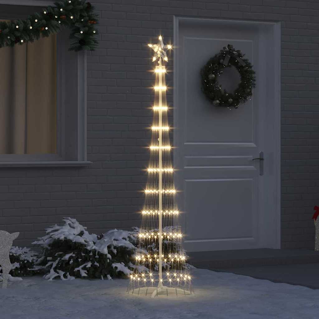 vidaXL LED Christmas tree with 230 warm white LEDs 51 x 51 x 190 cm Metal