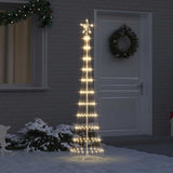 vidaXL LED Christmas tree with 230 warm white LEDs 51 x 51 x 190 cm Metal