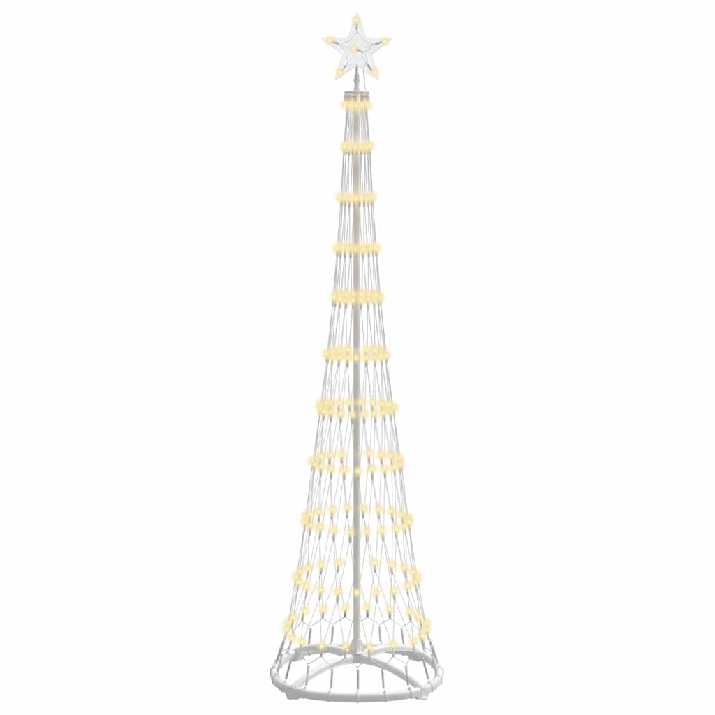 vidaXL LED Christmas tree with 230 warm white LEDs 51 x 51 x 190 cm Metal