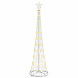 vidaXL LED Christmas tree with 230 warm white LEDs 51 x 51 x 190 cm Metal