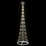 vidaXL LED Christmas tree with 230 warm white LEDs 51 x 51 x 190 cm Metal
