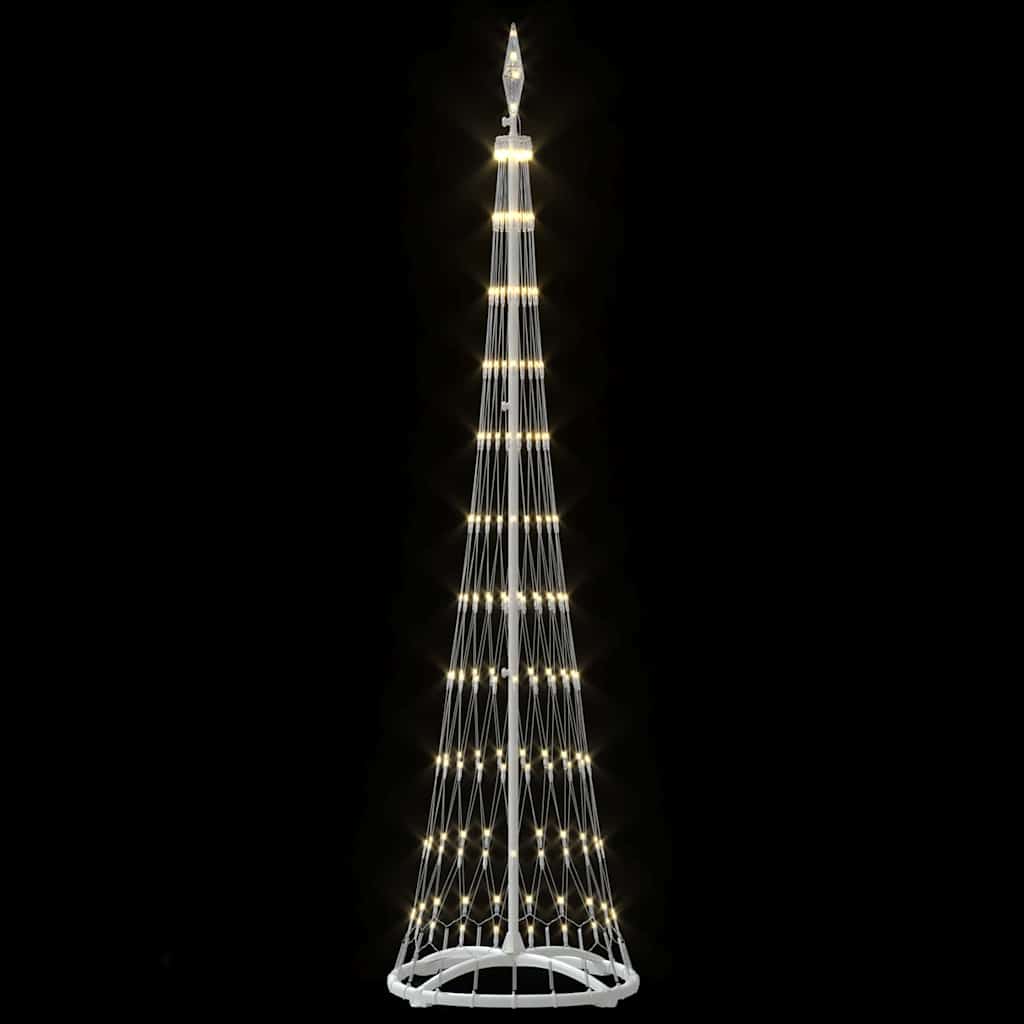 vidaXL LED Christmas tree with 230 warm white LEDs 51 x 51 x 190 cm Metal