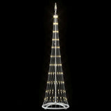 vidaXL LED Christmas tree with 230 warm white LEDs 51 x 51 x 190 cm Metal