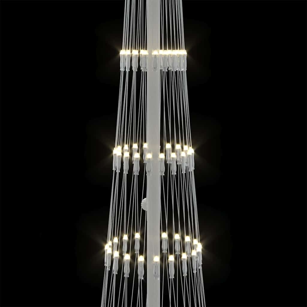 vidaXL LED Christmas tree with 230 warm white LEDs 51 x 51 x 190 cm Metal