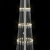 vidaXL LED Christmas tree with 230 warm white LEDs 51 x 51 x 190 cm Metal