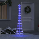 vidaXL LED Christmas tree with 230 warm white LEDs 51 x 51 x 190 cm Metal