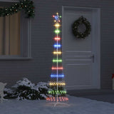 vidaXL LED Christmas tree with 230 warm white LEDs 51 x 51 x 190 cm Metal