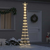 vidaXL LED Christmas tree with 230 warm white LEDs 51 x 51 x 190 cm Metal