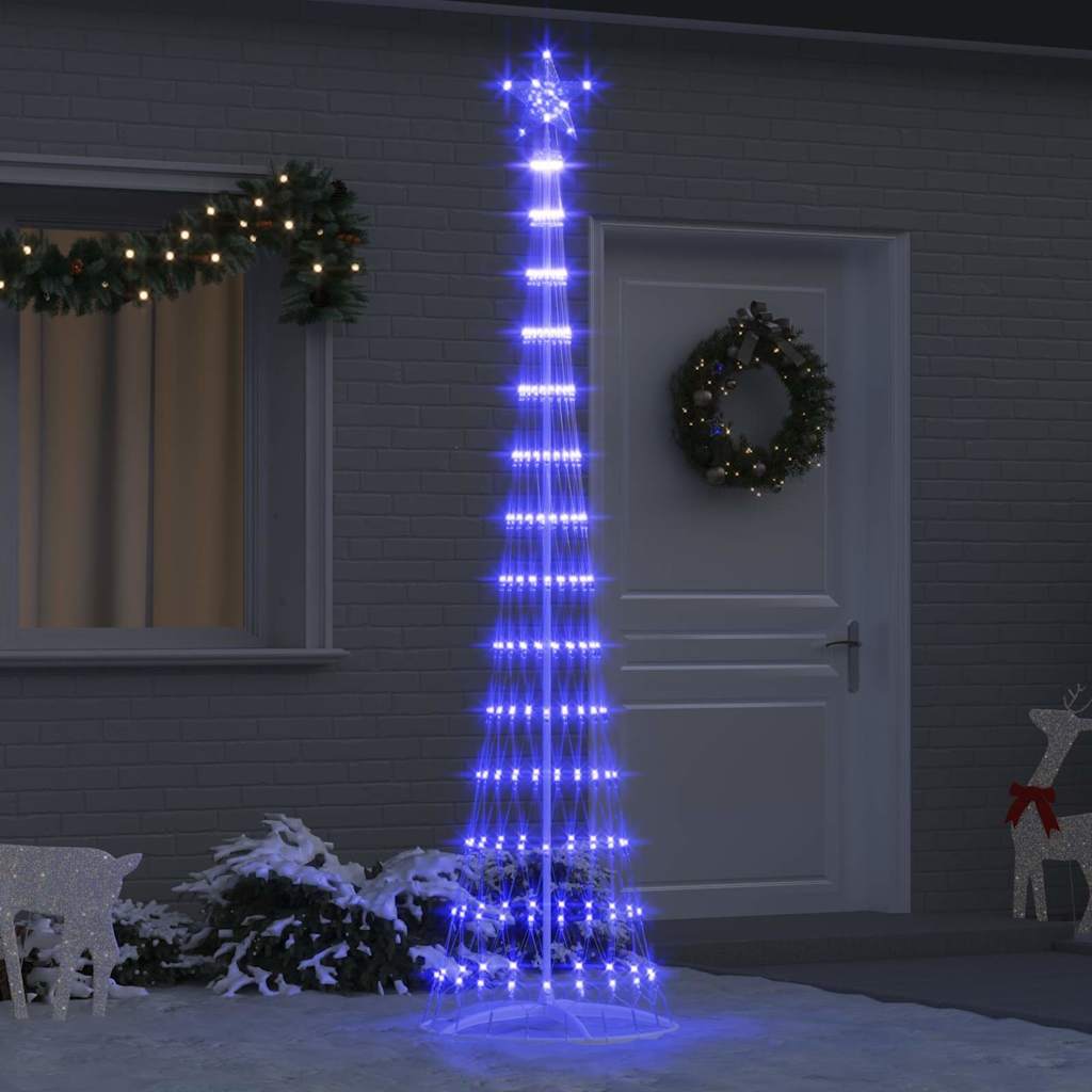 vidaXL LED Christmas tree with 230 warm white LEDs 51 x 51 x 190 cm Metal