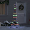 vidaXL LED kerstboom met 230 LED Multikleur 184.5 cm Metaal