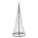 vidaXL LED kerstboom met 230 LED Multikleur 184.5 cm Metaal