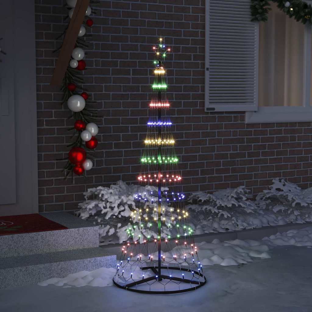 vidaXL LED kerstboom met 230 LED Multikleur 184.5 cm Metaal
