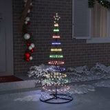 vidaXL LED kerstboom met 230 LED Multikleur 184.5 cm Metaal