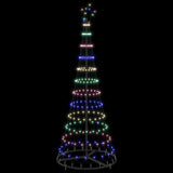 vidaXL LED kerstboom met 230 LED Multikleur 184.5 cm Metaal