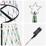 vidaXL LED kerstboom met 230 LED Multikleur 184.5 cm Metaal