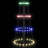 vidaXL LED kerstboom met 230 LED Multikleur 184.5 cm Metaal