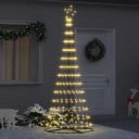 vidaXL LED kerstboom met 230 LED Multikleur 184.5 cm Metaal
