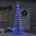 vidaXL LED kerstboom met 230 LED Multikleur 184.5 cm Metaal