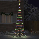 vidaXL LED kerstboom met 230 LED Multikleur 184.5 cm Metaal