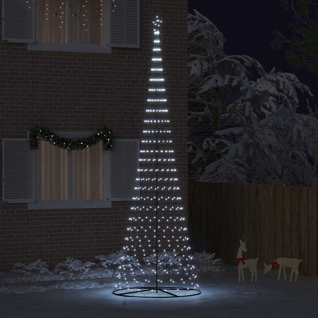 vidaXL LED kerstboom met 230 LED Multikleur 184.5 cm Metaal