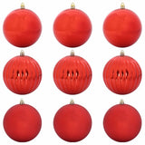 vidaXL Christmas Ball Set XL 15 pcs Red Plastic