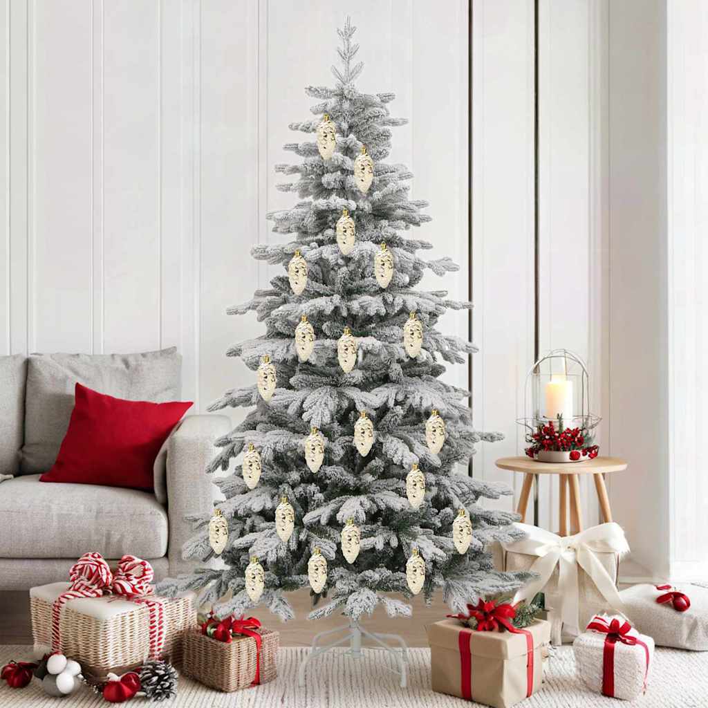 vidaXL Kerstdennenappelbal 40 pcs Zilver Kunststof