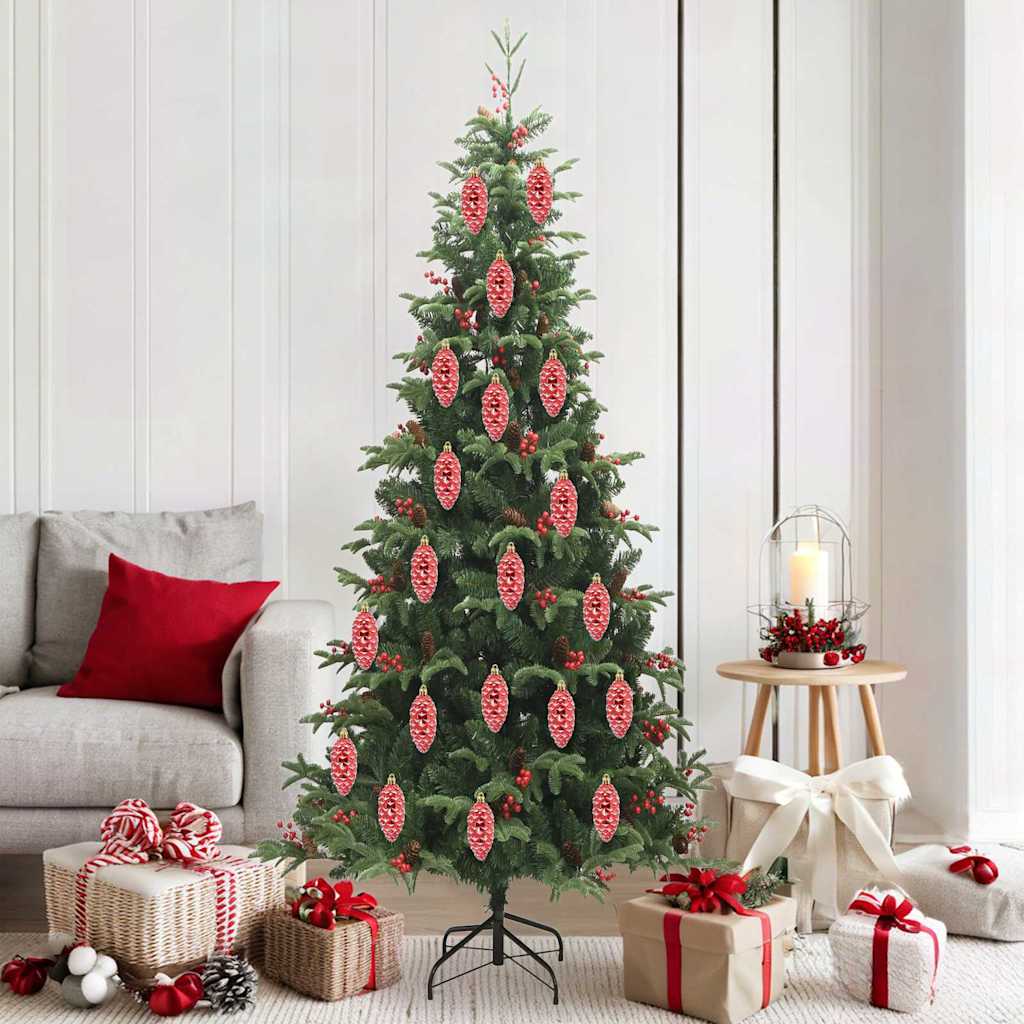 vidaXL Kerstdennenappelbal 40 pcs Zilver Kunststof
