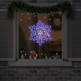 vidaXL Kerst sneeuwvlok met 156 LED Blauw 55,5 x 55,5 x 0,75 cm PVC