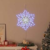 vidaXL Kerst sneeuwvlok met 156 LED Blauw 55,5 x 55,5 x 0,75 cm PVC