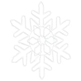 vidaXL Kerst sneeuwvlok met 156 LED Blauw 55,5 x 55,5 x 0,75 cm PVC